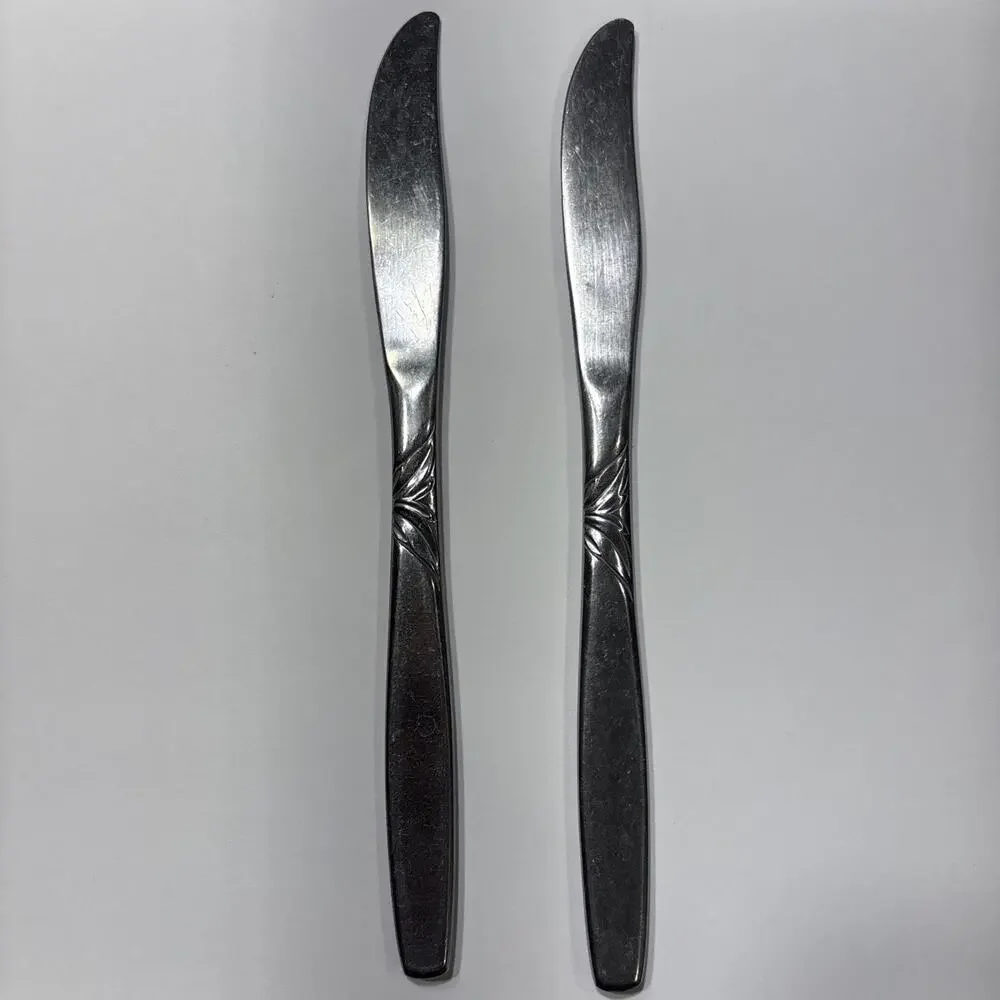Vintage Supreme Stainless USA Swirl Flatware Lot 19 Forks Spoons Knives Oneida